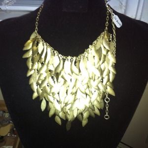 Gold leaf necklace
