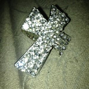 Very cute! Crystal Cross Ring
