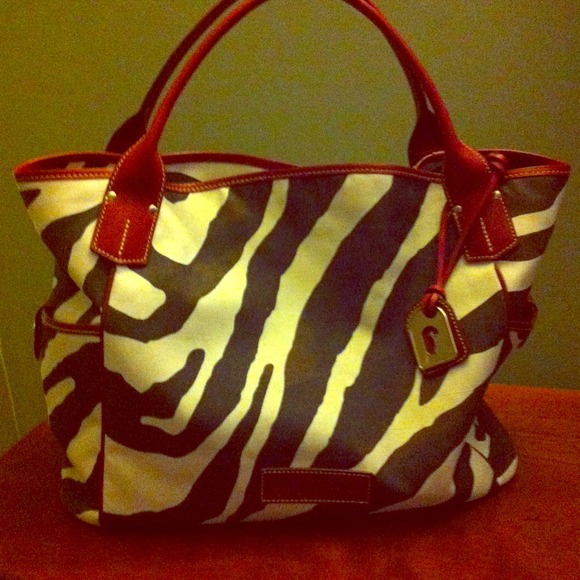 Large Dooney & Bourke Zebra Print Tote
