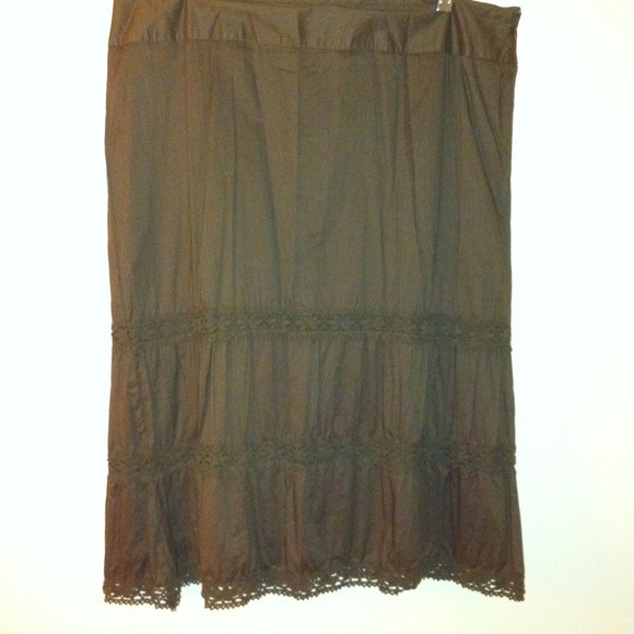 💢(SOLD) 💢100% Cotton Chocolate Brown Skirt.