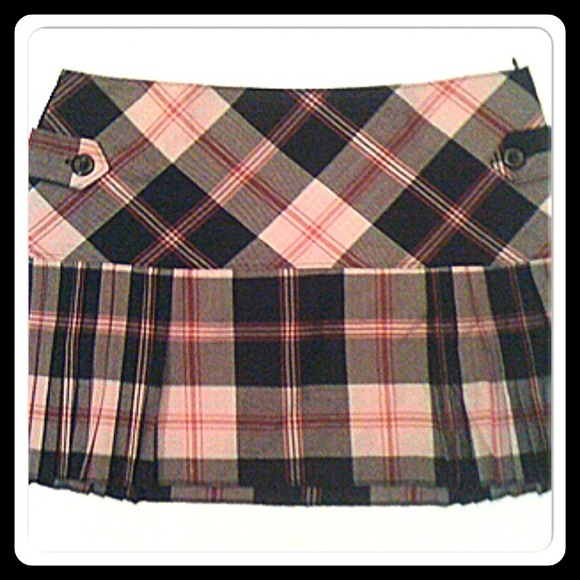 NO BOUNDARIES "NAUGHTY GIRL" PLAID MINI SKIRT