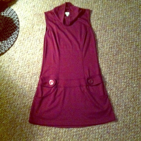 burgundy dress