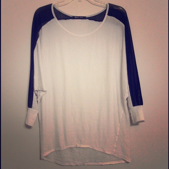 Milky Way oversized long-sleeved top mesh sleeves - Picture 1 of 3