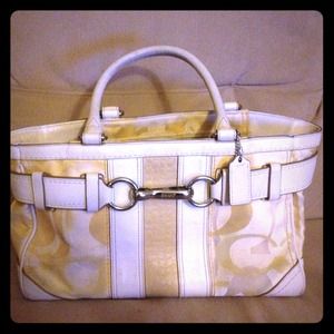 100% Authentic coach pastel yellow bag