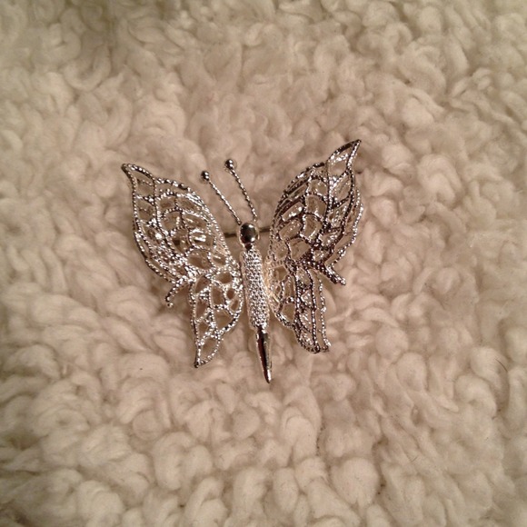 Vintage Silver Monet butterfly pin