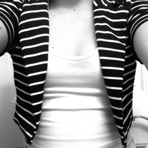 Black and White Stripped Mini Blazer!