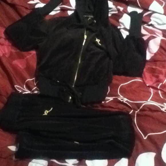 Rocawear velour track suit.