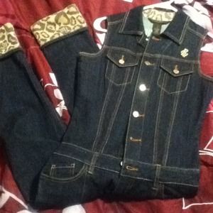 Rocawear one piece jean jumpsuit