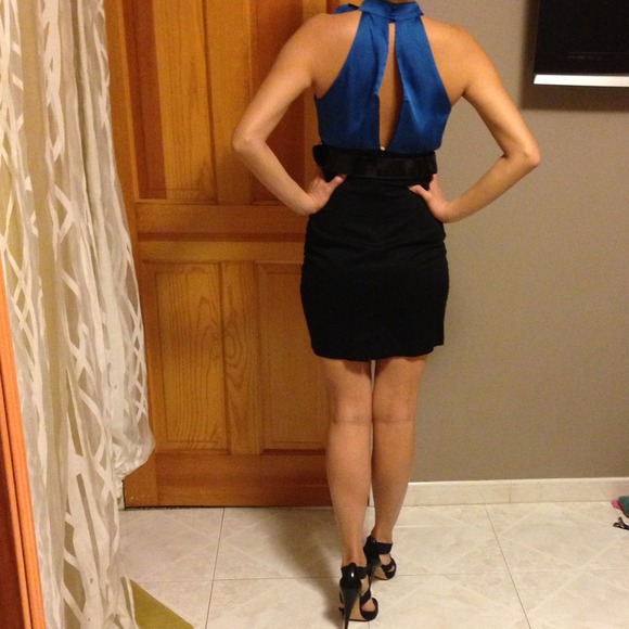 Color Block Cocktail Dress - Picture 2 of 3