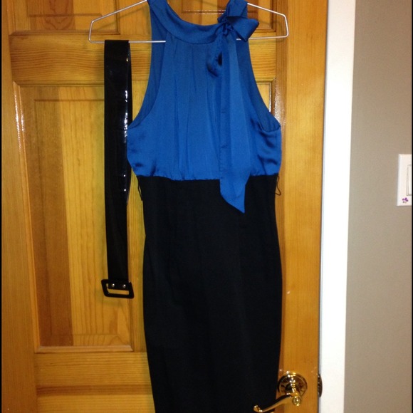 Color Block Cocktail Dress - Picture 3 of 3