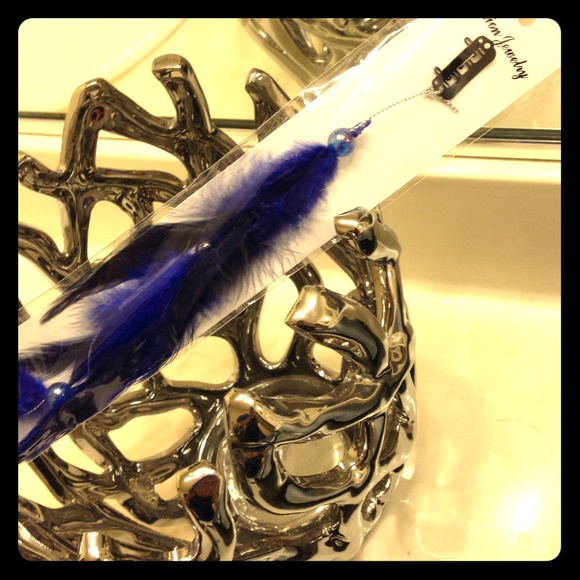 Royal Blue Feather Hair Clip🔴