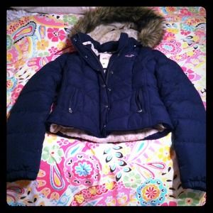 Navy blue Hollister coat