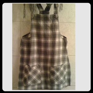 N.W.  WINTER BRUSHED APRON MINI ROMPER 
