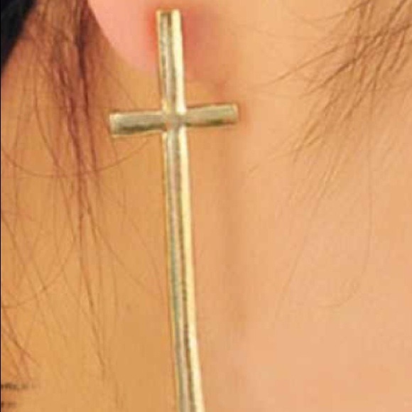 Cross earrings - Picture 2 of 2