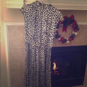 Wild Rosé leopard print dress with peekaboo back.