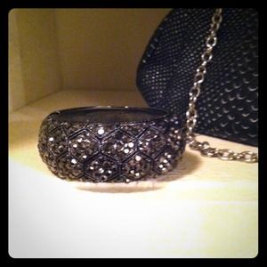 Black diamond honeycomb bracelet...cz