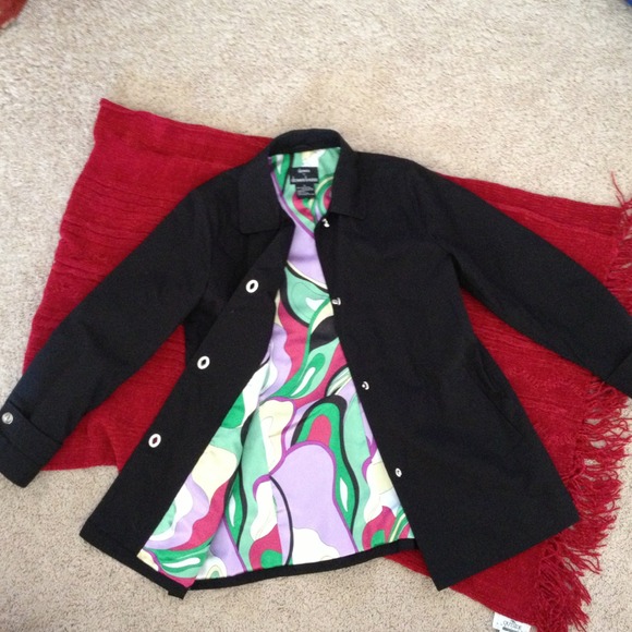 Dennis Basso Black Jacket Small