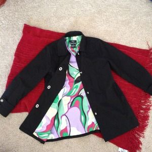 Dennis Basso Black Jacket Small