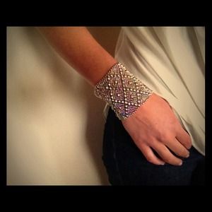 SOLD Sergio Gutierrez liquid metal mesh bracelet