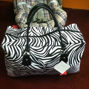 Zebra Weekender Bag