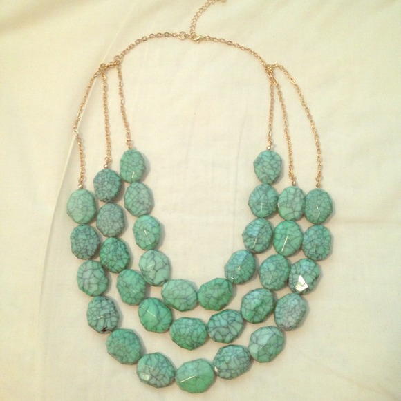 ❌SOLD❌Turqoise 3 Layer Beaded Necklace