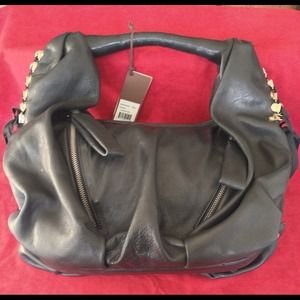 Junior Drake black leather bag(large)