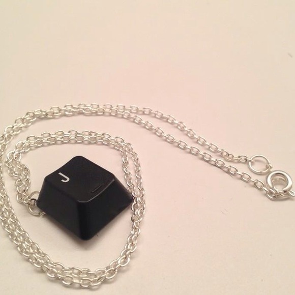 Personalized handmade keyboard key necklaces