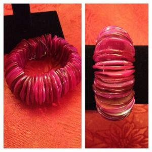Pink Shell Stretch Bracelet