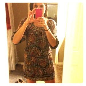 Angie dress with gold beads