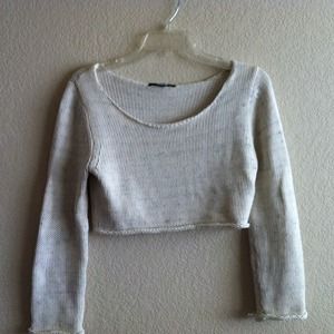 Cream/marble Cropped Ballerina Sweater