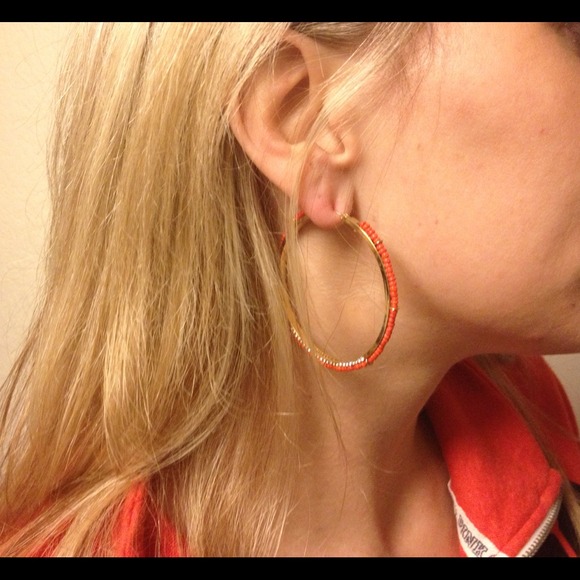 Juicy Couture Jewelry - New Coral Juicy Couture hoops!!! Juicy Couture Jewelry - New Coral Juicy Couture hoops!!!