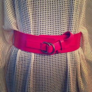 Gap bright reddish orange leather belt