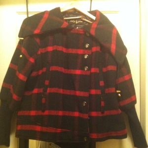 vintage baby phat dress coat red/black
