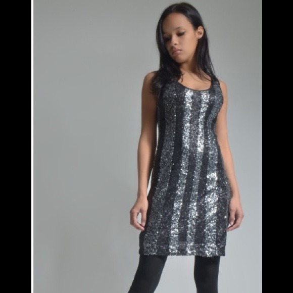 Sequin Strip Dress