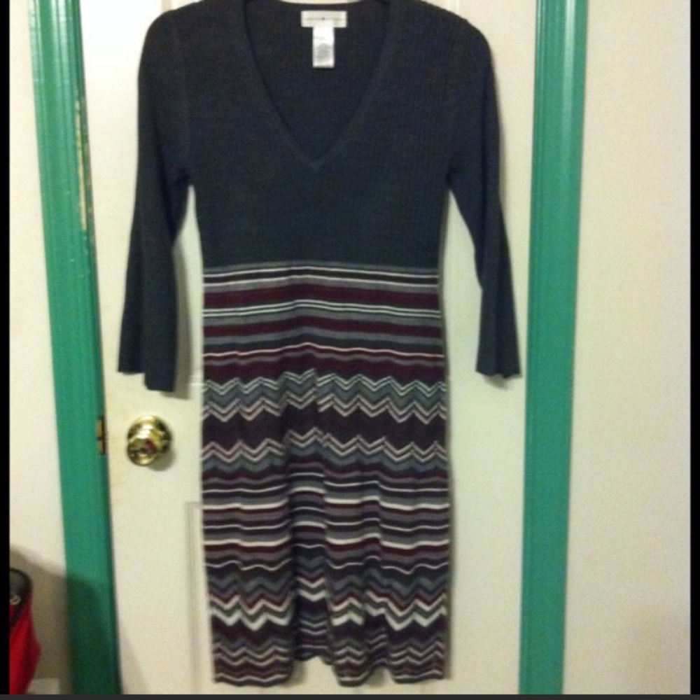 Sweater dress NWOT small with built in adj. slip