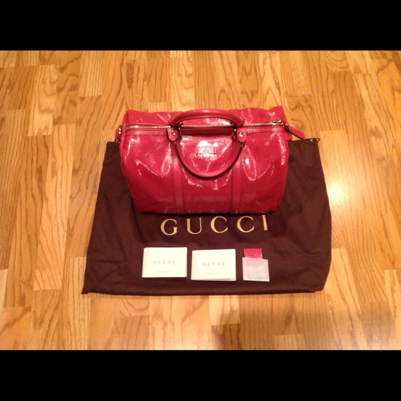 Gucci Handbags - Authentic!! Joy bright red Gucci Boston bag