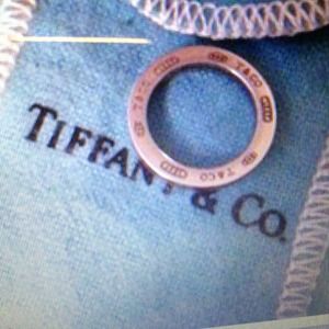 Tiffany circle charm with silver chain