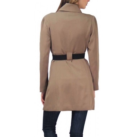 Mocha Coat with Belt - Picture 2 of 3