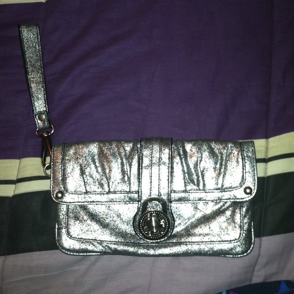 Steven by Steve Madden silver clutch/wristlet