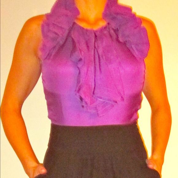 Beautiful purple BCBG dress. So sophisticated!