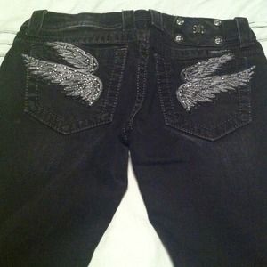 Buckle Miss Me black jeans with detailed pockets