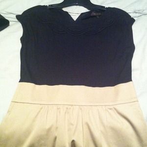 A black and khaki dress from the Limited