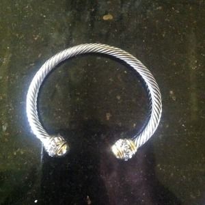 Bundle-3 Bangle Cuff Black, Gold, and Green tip.