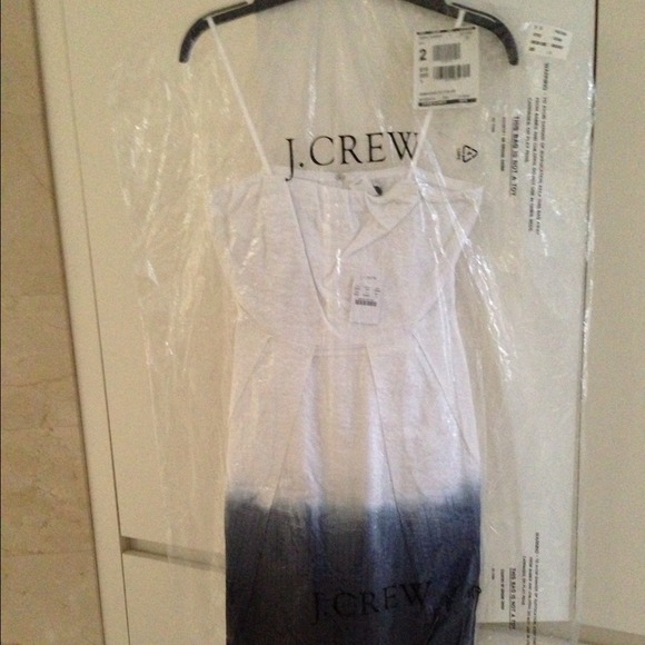 Jcrew Lorelei sundress. Dip dyed white to blue. - Picture 2 of 3