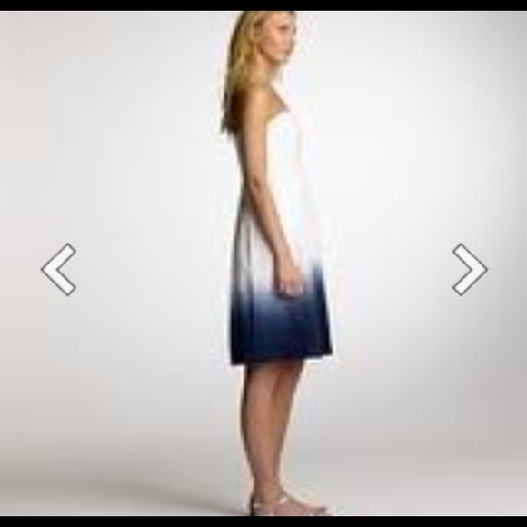 Jcrew Lorelei sundress. Dip dyed white to blue. - Picture 3 of 3