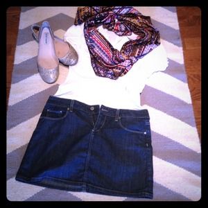 BUNDLE Paige Demin mini skirt and coach scarf