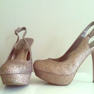 Sparkly high heels. Never worn!