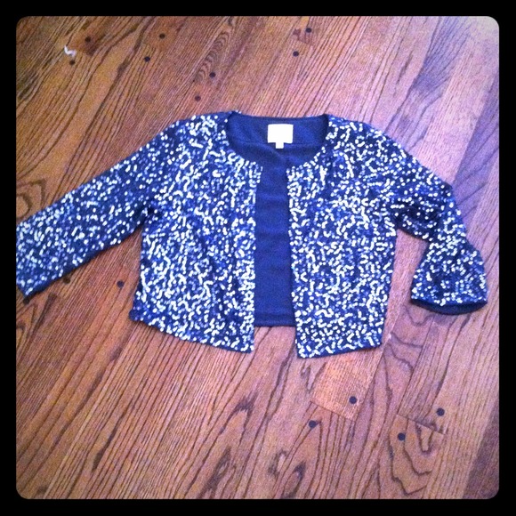 Silence + Noise cropped sequined jacket