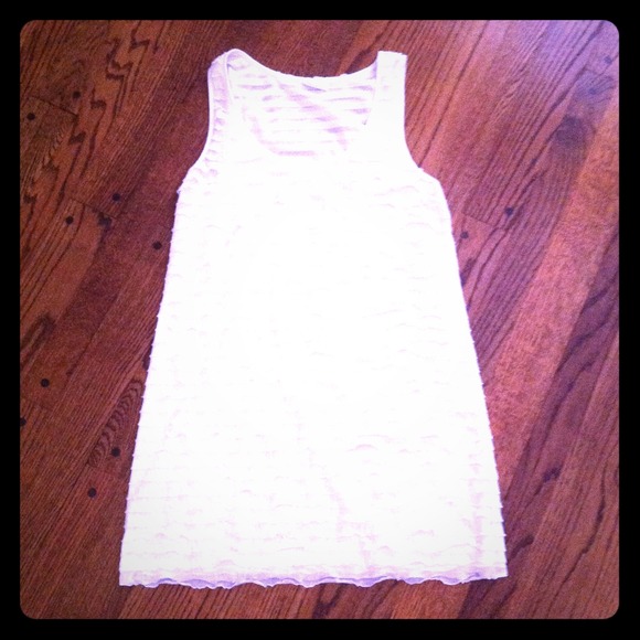 Free People cream/gold mini dress