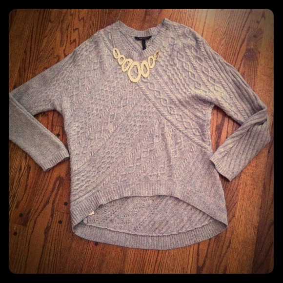 BCBG sweater with uneven hem